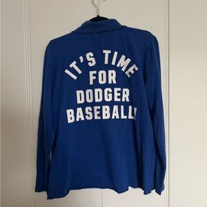 PINK Victorias Secret Dodgers Quarter Zip, Blue, Size XS